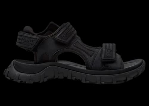 Camper Drift Trail Leather Sandal Black