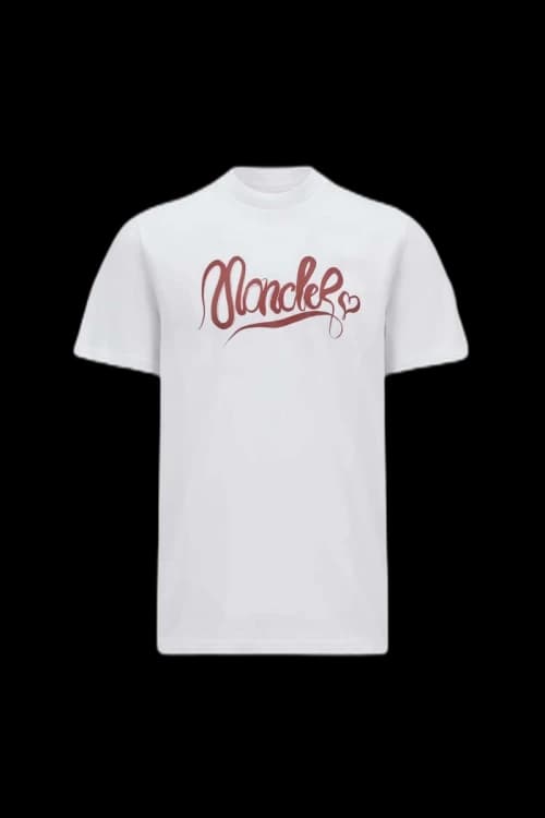 Moncler Calligraphy Logo Cotton T-shirt White