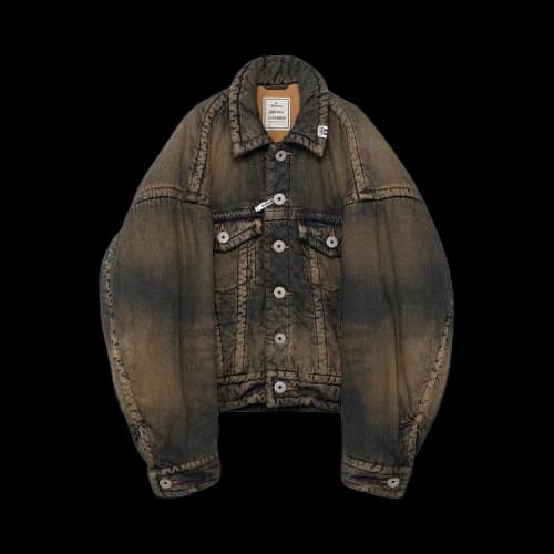 Maison Mihara Yasuhiro Puffer Denim Jacket 'Indigo'