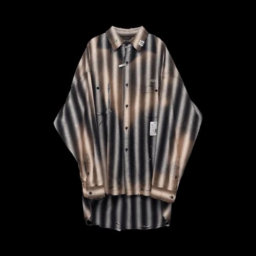 Maison Mihara Yasuhiro Ombre Stripe Shirt 'Black'