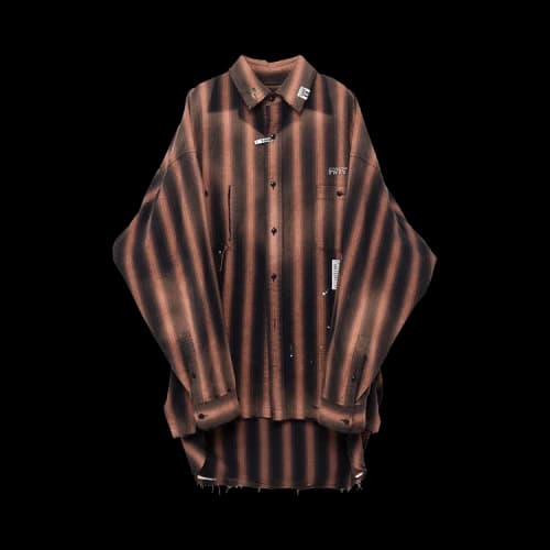 Maison Mihara Yasuhiro Ombre Stripe Shirt 'Brown'