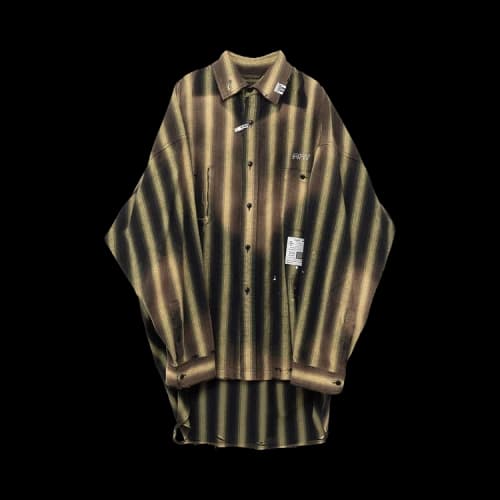 Maison Mihara Yasuhiro Ombre Stripe Shirt 'Green'