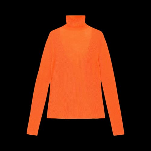 GANNI Light Merino Knit Rollneck Sweater 'Flame'