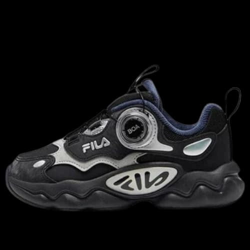 (PS) FILA Classic Running Shoes 'Black Grey Blue'