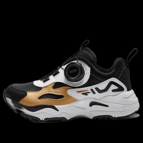 (PS) FILA BOA Classic Vintage Shoes 'Black White Gold'