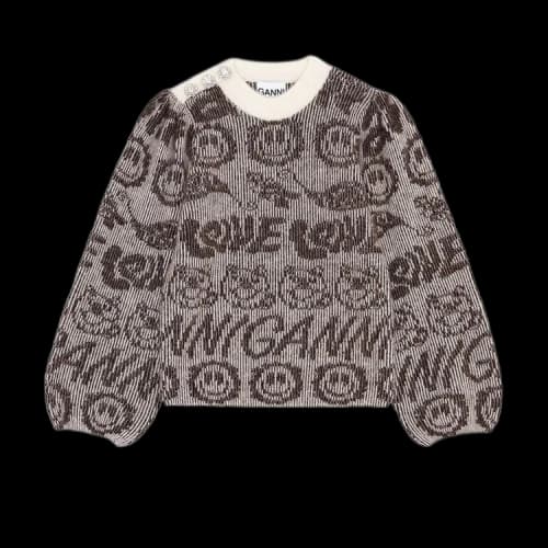 GANNI Soft Wool Knit 'Egret'