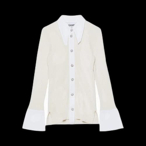 GANNI Melange Knit 'Vanilla'