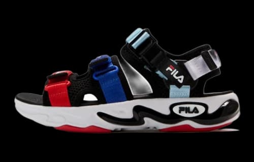 (GS) FILA Lifestyle Sandals 'Black Blue Red'
