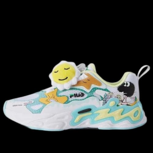 (GS) FILA Fashion Running Sneakers 'White Blue Yellow'
