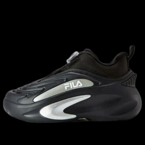(GS) FILA Fashion Running Sneakers 'Black Silver'