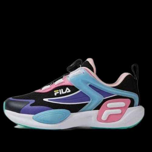 (GS) FILA Athletics Sport Shoes 'Black Purple Blue'