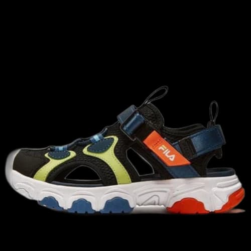 (GS) FILA Lifestyle Sandals 'Black White Blue'