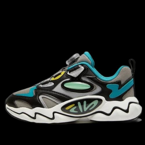 (GS) FILA Retro Running Shoes 'Grey Black Blue'