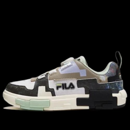 (GS) FILA Fashion Brick Skate Shoes 'White Brown Black'