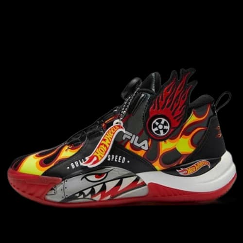 (GS) FILA FUSION Fashion Basketball Shoes 'Black Red'