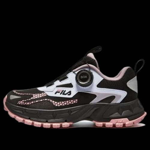 (GS) FILA BOA Running Shoes 'Black White Pink'