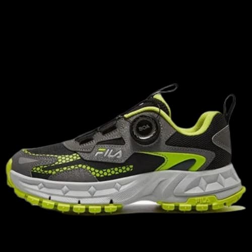 (GS) FILA BOA Running Shoes 'Black Green Grey'