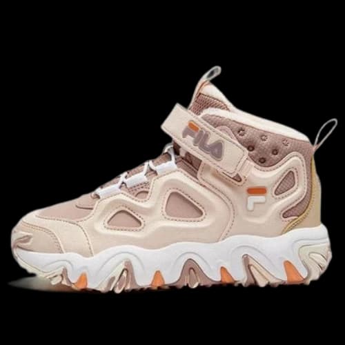 (GS) FILA Lifestyle High-Top Shoes 'Pink White'