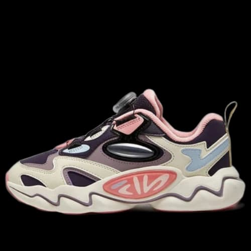 (GS) FILA FUSION BOA Running Sneakers 'Black Pink Purple'