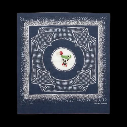 Kapital Fastcolor Selvedge Bandana (Vietnam Star) 'Navy'