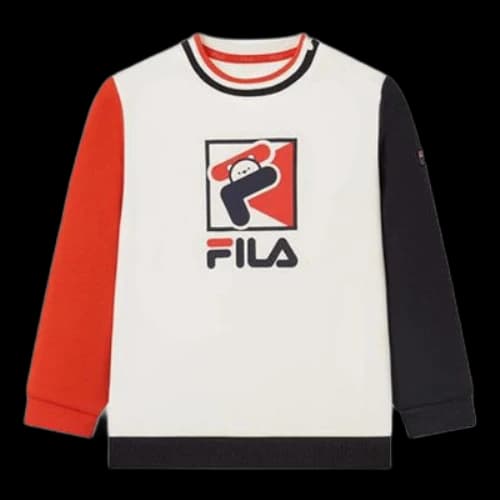 (GS) FILA Cotton Long Sleeve Sweatshirt 'White Red'