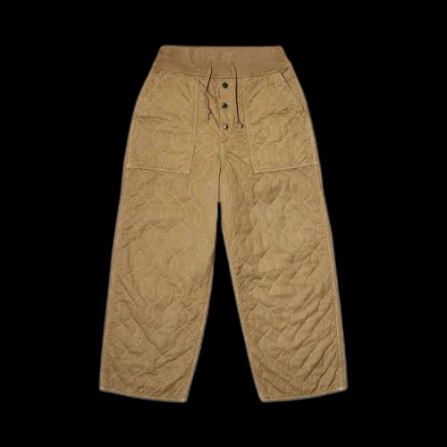 Kapital Densed Twill X Quilting Pants 'Gold'