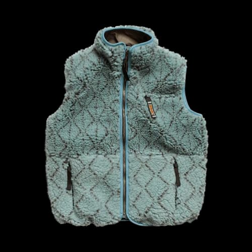 Kapital Do-Gi Sashiko BOA Fleece Reversible Vest 'Blue'