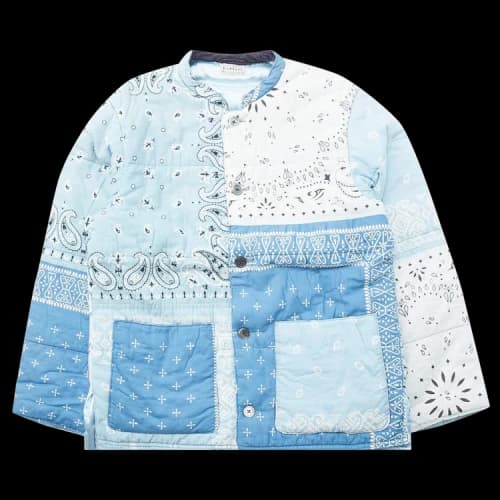 Kapital Gauze Bandana Patchwork Quilt Samu Work Blouson 'Sax'