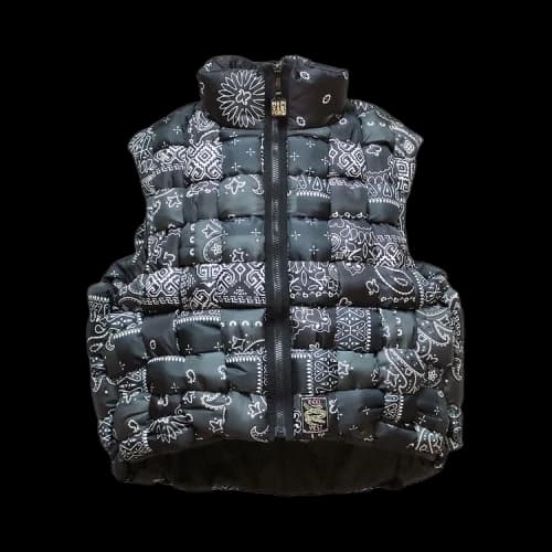 Kapital Bandana Print Nylon Keel-Weaving Vest 'Black'