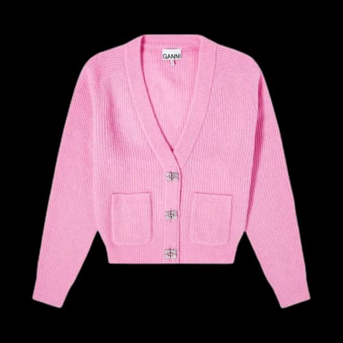 GANNI Soft Wool Cardigan 'Orchid'