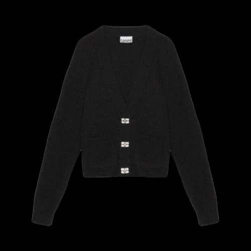 GANNI Soft Wool Cardigan 'Black'