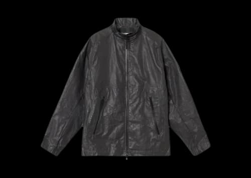 Stone Island Light Leather Organza Jacket Black