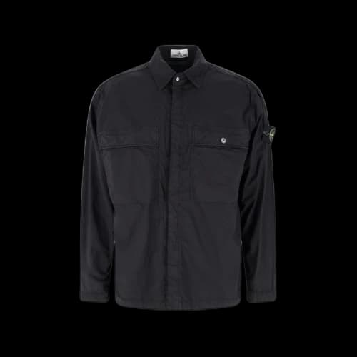 Stone Island Logo Shirt Jacket Black
