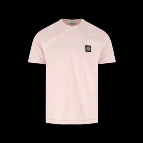 Stone Island T-shirt Patch Logo Rosa