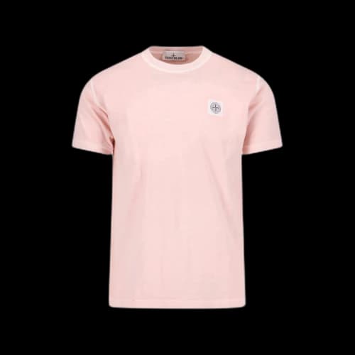 Stone Island Logo T-Shirt Rosa
