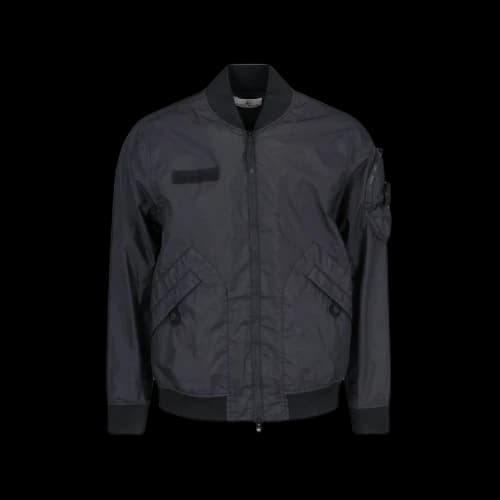 Stone Island Logo Zip Jacket Black
