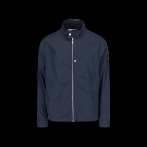 Stone Island Logo Zip Jacket Navy