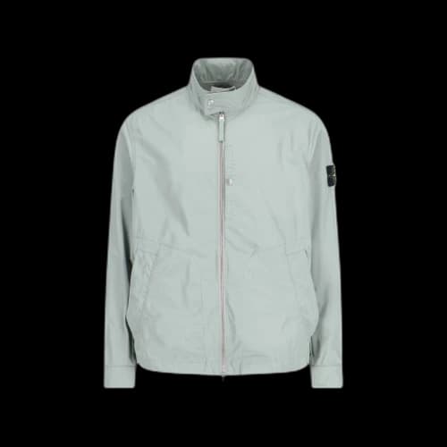 Stone Island Logo Zip Jacket Micro Twill