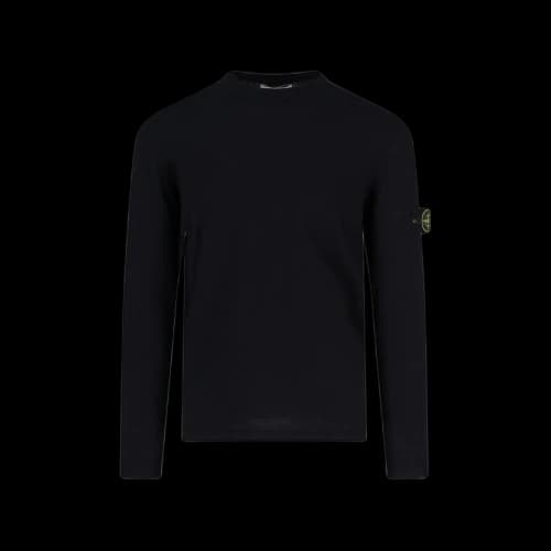 Stone Island Logo Crew Neck Sweater Navy
