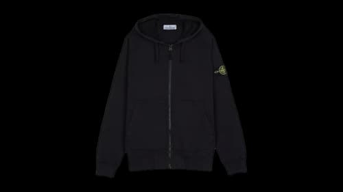 Stone Island Zip Up Hoodie Navy