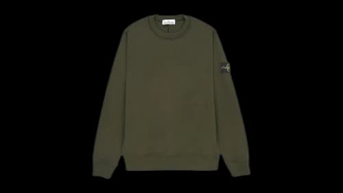 Stone Island Logo Sweatshirt Khaki