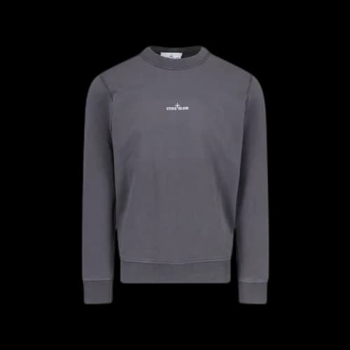 Stone Island Crewneck Sweatshirt With Logo Grey