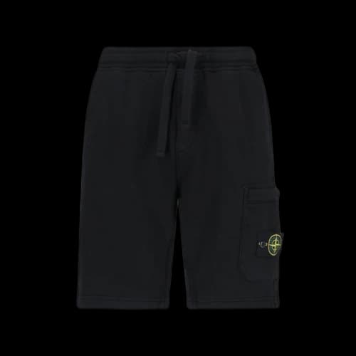 Stone Island Logo Sports Shorts Black