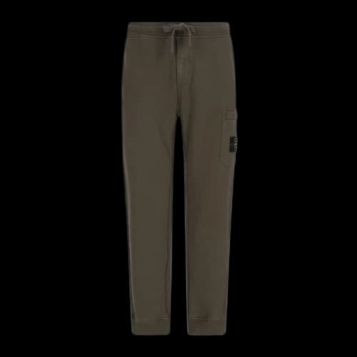 Stone Island Logo Sweatpants Military Green