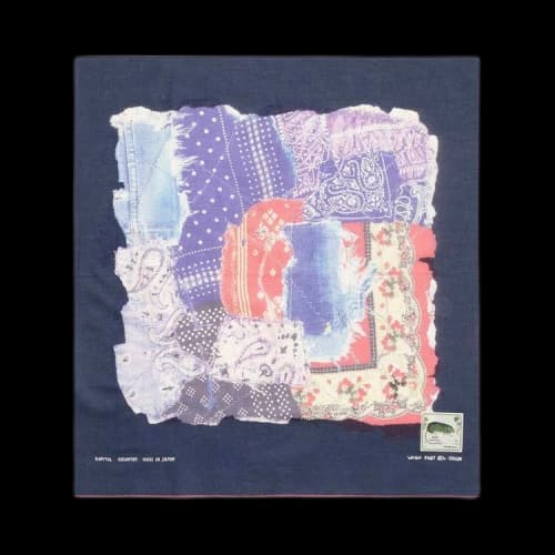 Kapital Fastcolor Selvedge Patchwork Bandana 'Navy'