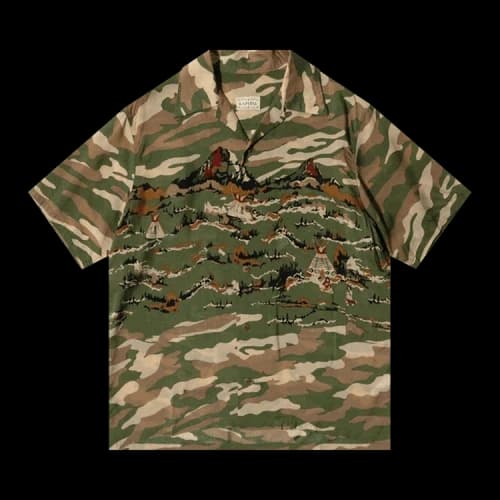 Kapital Tipi Camo Aloha Shirt 'Khaki'