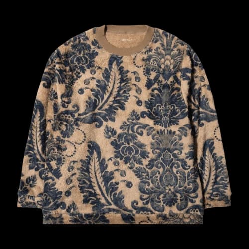 Kapital Damask Fleece Big Sweat (Virgin Mary) 'Beige'