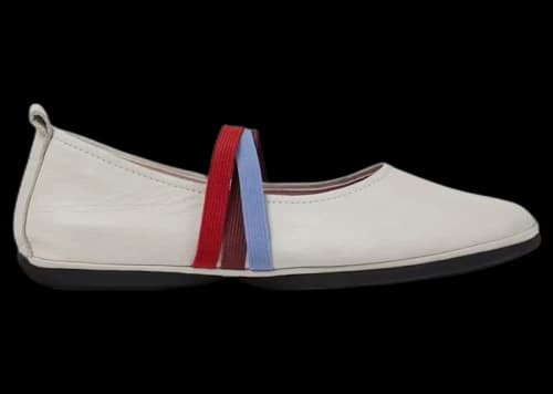 Camper Twins Ballerina Flat White Multi-Color (Women's)