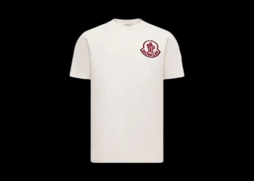 Moncler Logo Patch Cotton T-shirt White