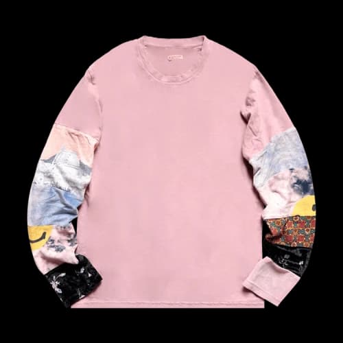 Kapital Tianzhu Hippie Ron Long-Sleeve Tee 'Pink'